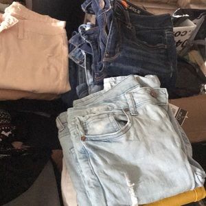 American eagle, forever 21, Levi, pac sun jeans